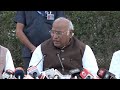 LIVE: Special Press Briefing by Congress President Mallikarjun Kharge in New Delhi.