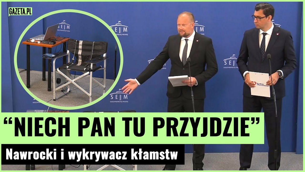 Wykrywacz kłamstw na konferencji KO! Posłowie rzucili wyzwanie Nawrockiemu | Gazeta.pl