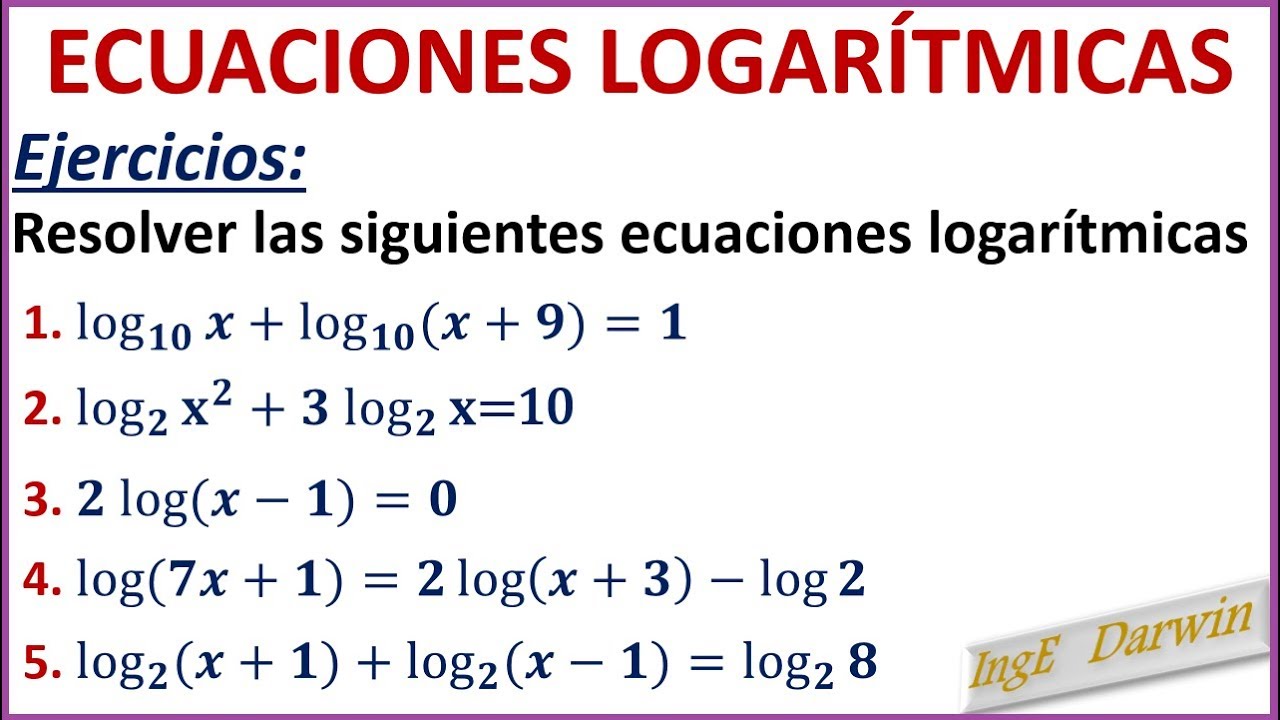 Propiedades de logaritmos