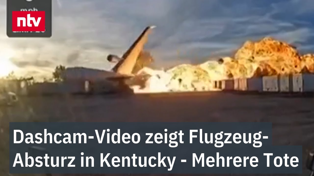 Dashcam-Video zeigt Moment des Absturzes in Kentucky - Gewaltiger Feuerball, mehrere Tote | ntv