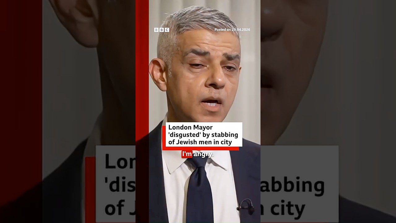 London Mayor Sadiq Khan has said he is "appalled and angry" after Jewish men were stabbed. BBCNews