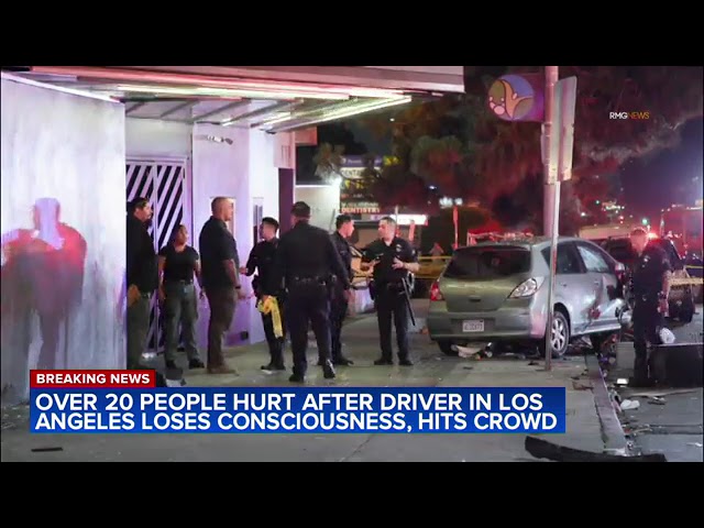 洛杉磯驚悚車禍！灰色轎車衝撞人群「28傷3人命危」 警方調查是否蓄意