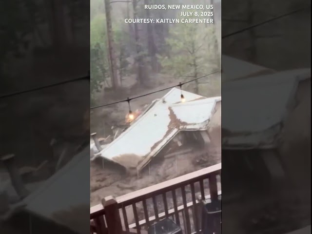 SCENE: Flash flood in New Mexico, US washes away an entire house and leaves at least three missing