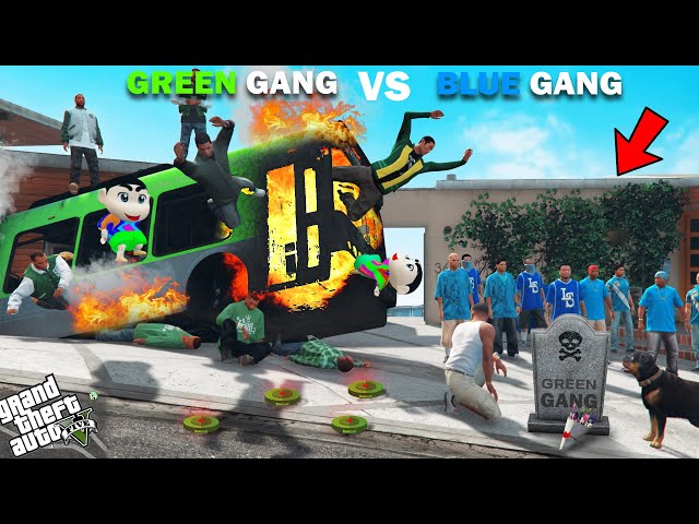 Shinchan Green Gang Fall In Their Own Trap Before Franklin Blue Gang In GTA 5!