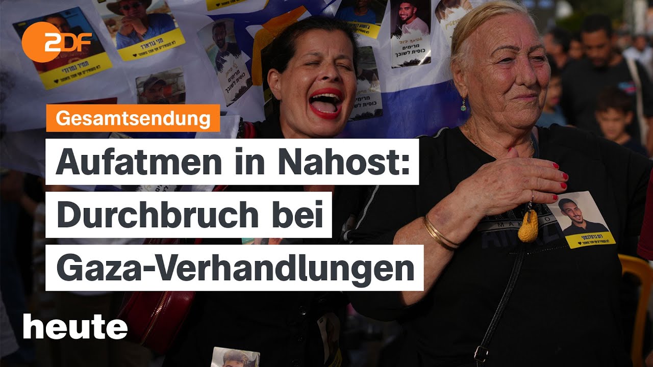 heute 19:00 Uhr vom 09.10.25 US-Friedensplan, Bürgergeld als "Grundsicherung", Literatur-Nobelpreis