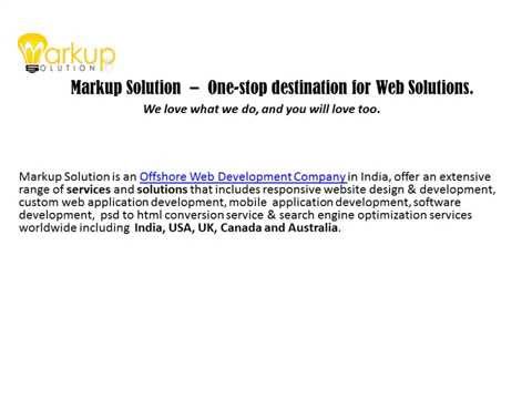video Markupsolution | Offshore Development Company, India
