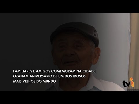 Vídeo: Familiares e amigos comemoram na Cidade Ozanan aniversário de um dos idosos mais velhos do mundo