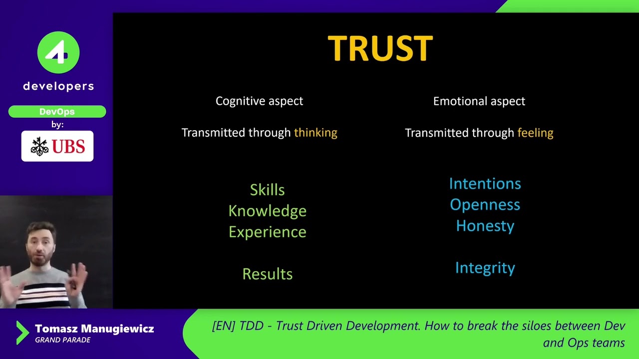 4Developers 2022: TDD - how to break the siloes between Dev and Ops teams - Tomasz Manugiewicz