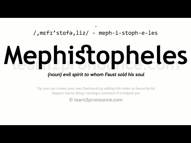 How to pronounce mephistopheles?