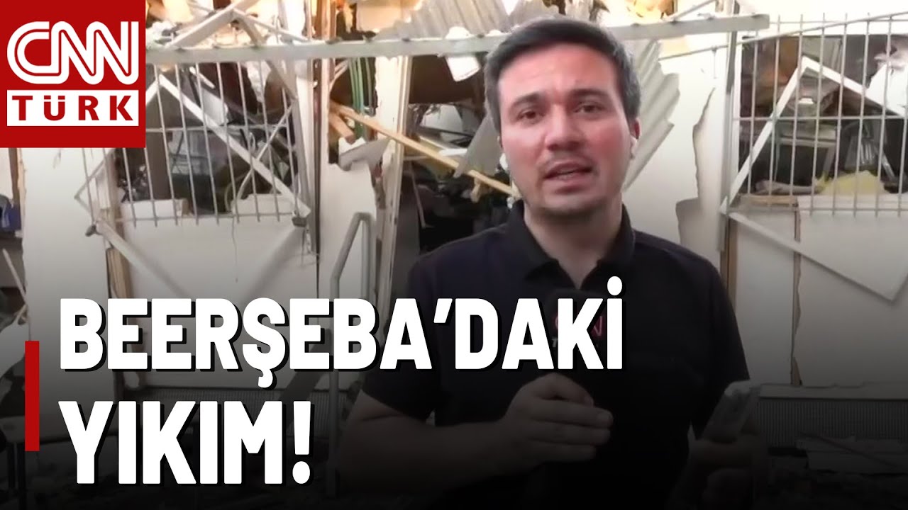İran'ın En Güçlü Şekilde Vurduğu Noktadan Canlı! İşte Beerşeba'daki O Yıkım!