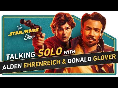 Solo's Alden Ehrenreich and Donald Glover Talk Han, Lando, and Capes, Plus Prop Masters Regal Robot!