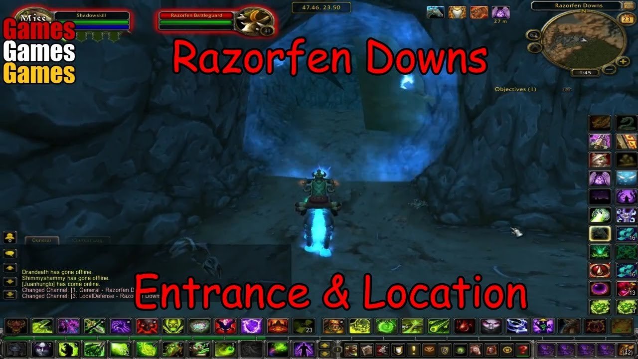 Razorfen Downs Entrance And Location World Of Warcraft Original Dungeons Youtube