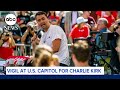 Charlie Kirk mourned at US Capitol as NYPD warns of further violence