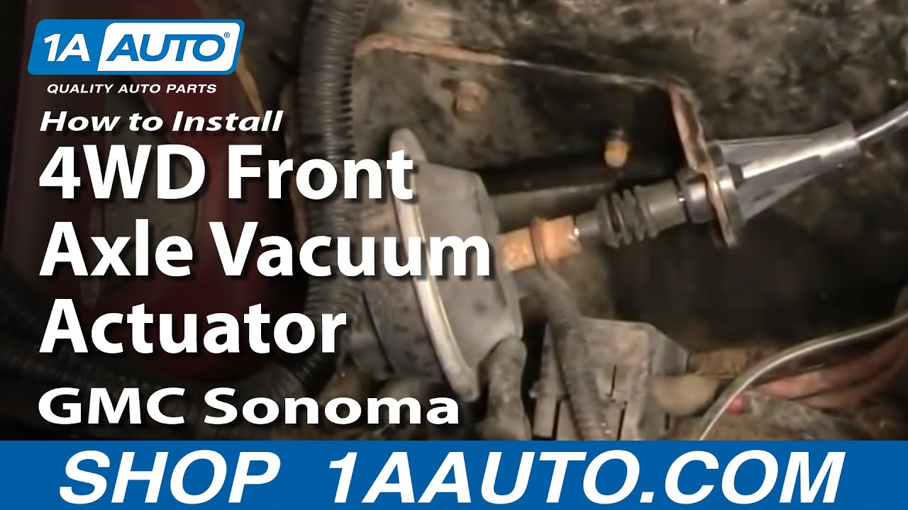 How To Install Replace 4WD Front Axle Vacuum Actuator GMC ... gmc jimmy wiper wiring diagram 