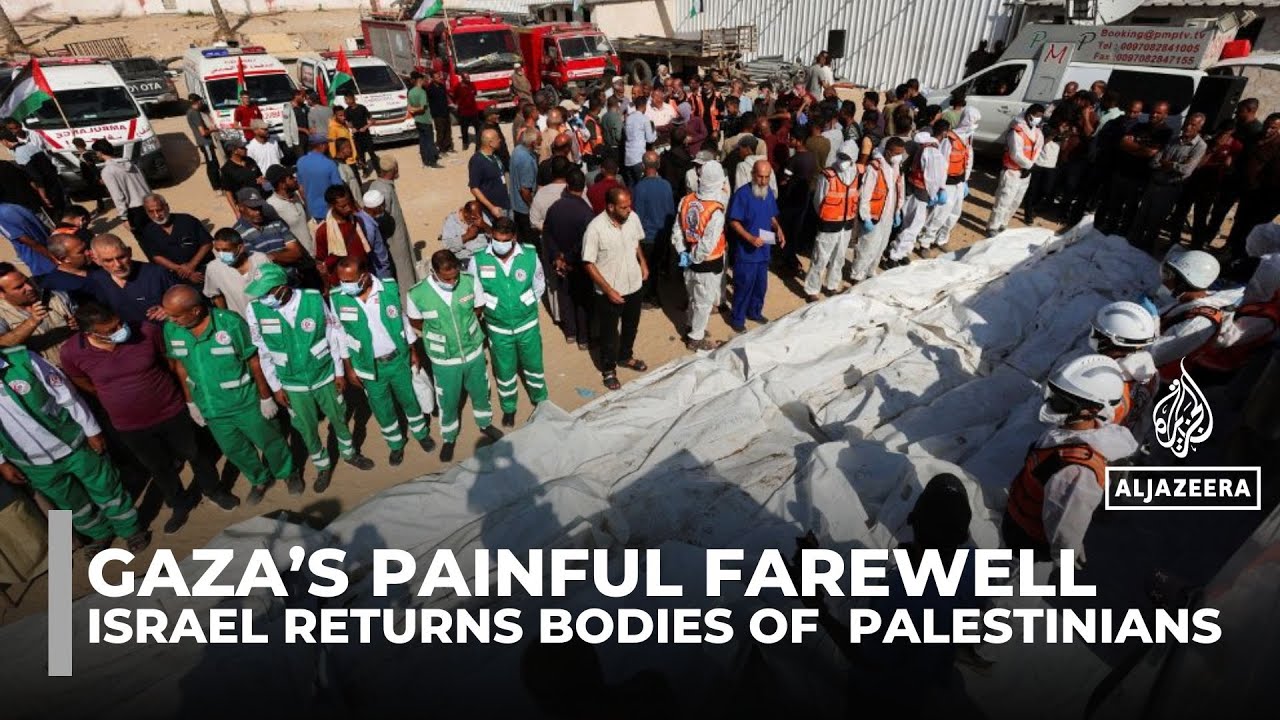 Mass funerals in Gaza as Israel returns bodies of 54 Palestinians showing signs of torture