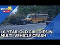 Officials: 16-year-old girl killed in multi-vehicle crash