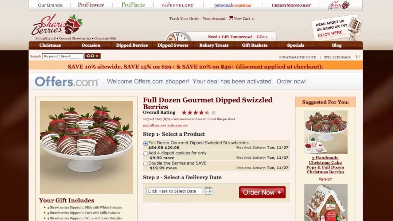 Shari's berries coupon code