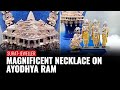 Surat-Based Jeweler Creates Stunning Ayodhya Ram Mandir-Themed Necklace