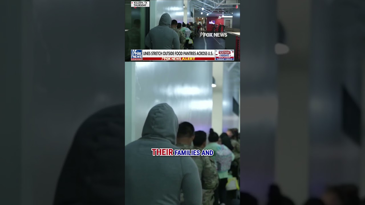 SEE IT: Military families line up at food banks as shutdown drags on #foxnews #news #us #fox
