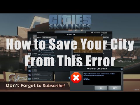 Object reference not set to an instance of an object cities skylines ошибка