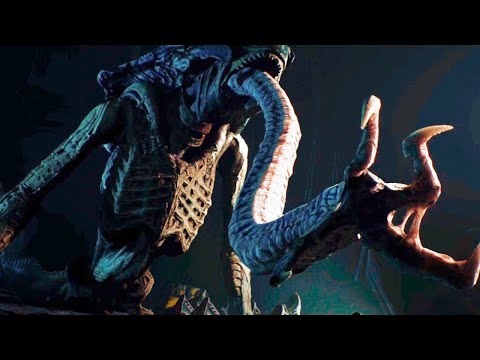 Giant Alien King Xenomorph Destroys Everyone Scene (2023) 4K ULTRA HD