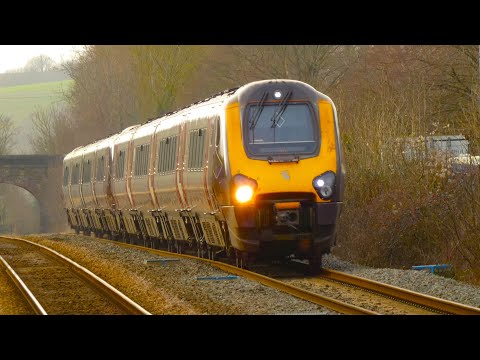 Trains at Bruton, GWML - 27.1.24 (ft. XC Diverts)