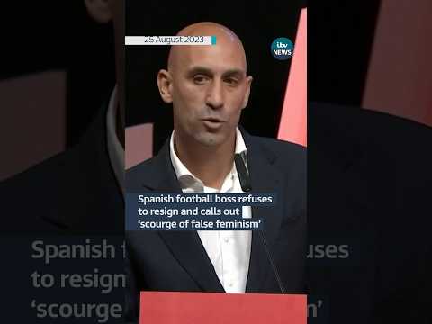 Luis Rubiales refuses to resign despite #worldcup kissing scandal #footballnews #luisrubiales #spain