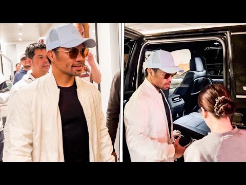 Manny Pacquiao LEAVES L.A. GOING HOME TO PHILIPPINES 12 Days after Barrios DRAW