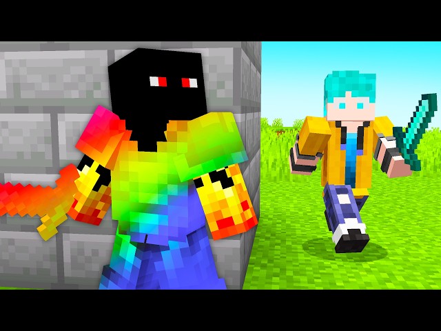 PLAYER MODO GOD vs CAÇADOR no MINECRAFT