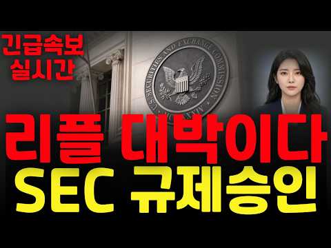 [리플 XRP 엑스알피] 리플 대박이다 !! SEC 마침내 규제승인 !!
