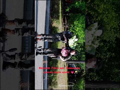 BTS 🥰 Jungkook and Jimin welcome back 😍💗#bts #jungkook #jimin #btsarmy #btsmilitary #fypシ゚viral