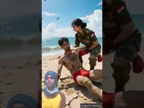Indian Lady Soldier trained her brother to become a boxer 😭 #ai #army #fight #aivideo