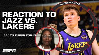 REACTION to Jazz vs. Lakers 👀 'LAL can finish in the TOP 4 of the West' - Ogwumike | SportsCenter