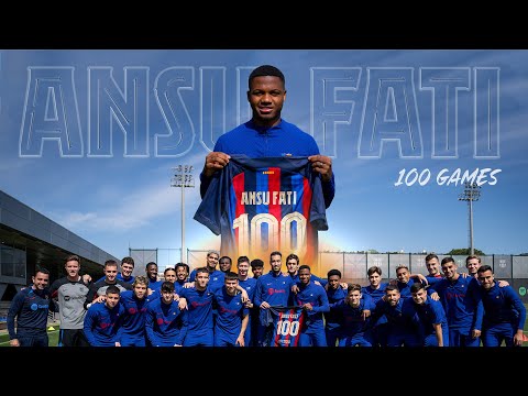 TEAMMATES CELEBRATE ANSU FATI's 100 GAMES! 🥳🎉