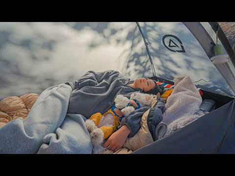 난로는 사치! -2℃ 날씨에 몸만 겨우 누울 수 있는 텐트에서 하룻밤 | 카메라 망가지고 모든게 엉망진창이었던 캠핑 | 홍천 쌍계곡캠핑장