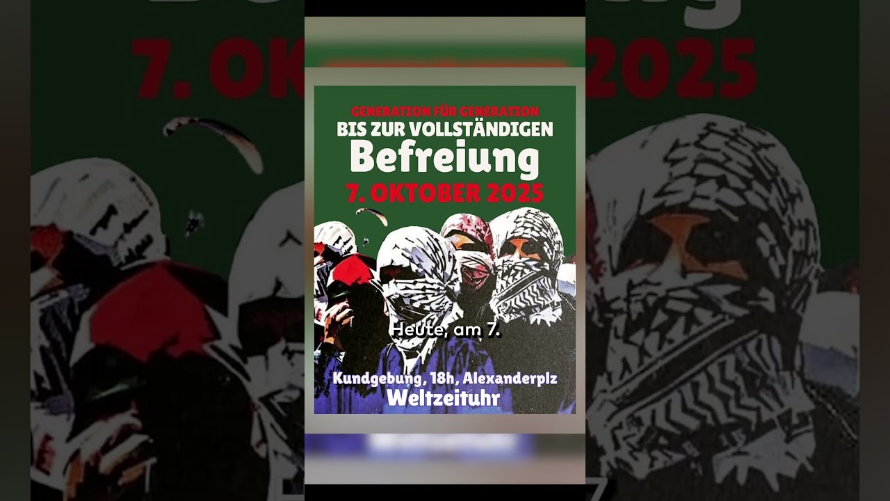 BERLIN-DEMO VERBOTEN: Polizei stoppt Aufruf zur Verherrlichung des Hamasterrors shorts