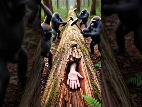 rescue human from gaints log#funny#ytshorts#rescueefforts
