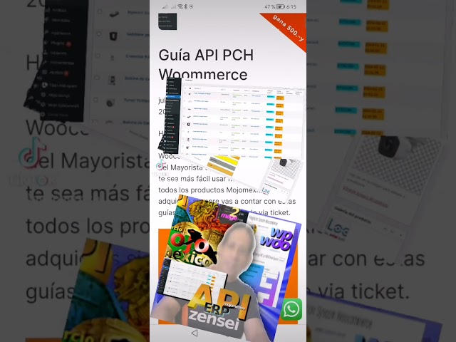 Guia intro de la conexion API del ERP de la marca PCH para integrar de forma PLUGIN para WP Woocommerece o Modulo Extra  para Magento  que te permite: subir TODO EL CATALOGO CON FOTOS, MIL Articulos en un solo clic y control las Existencias diarias, Cambios de Precios diarios, Ofertas y muchas ventajas que a mano es imposible. Solo imagina tener que subir a mano MIL articulos, y que mañana hayan cambiado; con nuestra API Mayorista podrás poner los nuevos articulos como NOVEDAD en tu TIENDA de forma automatica, dar de baja o "desahabilitar" productos SIN stock que no vas a poder surtir; entre muchas , muchas otras ventajas que solo MOJOMEXICO API MAYORISTA te puede ofrecer, porque nosotros SI dominamos el codigo especial de los mejores Motores Web OPENSOURCE con la MAYOR Propagacion hoy en dia, la prueba es que GOOGLE acaba de seleccionar a Woocommerce como el Motor con mejor SEO del Mundo y nosotros YA lo habiamos anticipado diez años atras. Contamos con Promociones Unicas a Precios en  Mexico, y muchos otros desarrollos de la misma linea como PCH, ExeldelNorte, CVA, Tvc., Tc o pide cualquier nosotros te lo desarrollamos, para ver precios y hacer contacto pro Whatsapp en nuestros sitios web puedes pedir asistencia solo busca la marca MOJOMEXICO contamos con tiendas demo reales con la conexion del provedor que te interesa funcionando al dia para que te convenzas, pide sólo SOFTWARE ORIGINAL MOJOMEXICO porque nosotros siempre te estamos actualizando y mejorando los desarrollos.
