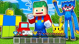 いろんな「ゲームキャラクター」の能力が使える？！最強のハートを集める世界でマインクラフト🎮💚【まいくら・Minecraft】よろずや🍭