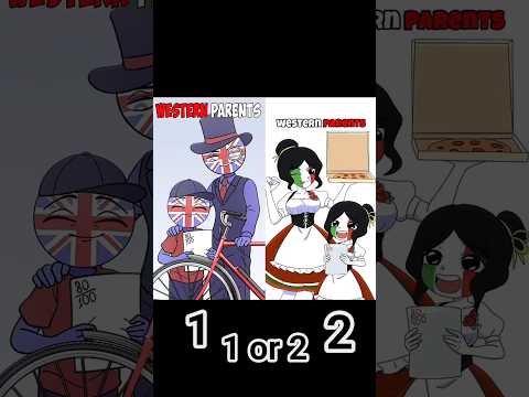 WESTERN VS ASIAN PARENTS 🚨 #countryballs #countryhumans @stategerls