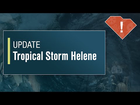 screenshot of youtube video titled Governor's Update: Tropical Storm Helene - September 27, 2024