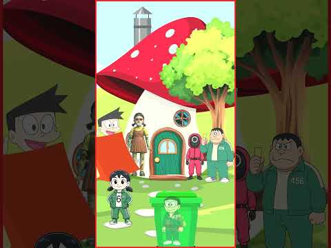chơi trốn tìm squit game cùng nhóm bạn nobita #doraemon #funny #nobita #games #hoathinh #cartoon
