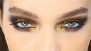 Metallic Smoky Eyes Makeup Tutorial - Dramatic Runway Version, makeup, metallic, eyes, shine, shimmer, eyeshadow, sparkly, tutorial 