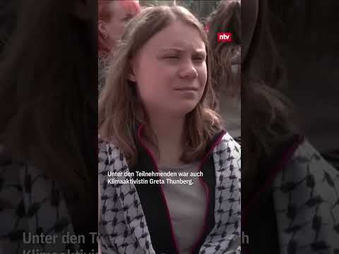 Malmö: Proteste wegen Israels ESC-Teilnahme - Greta Thunberg auch dabei #ntv #shorts #esc #palestine