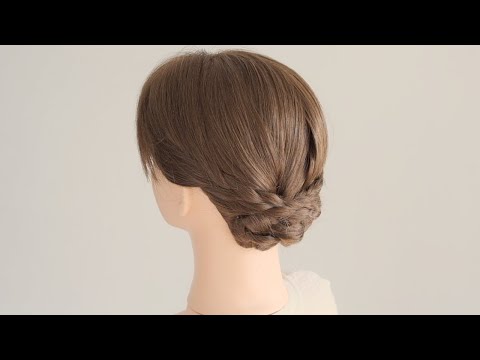 三つ編みだけで作れる簡単ヘアアレンジ/ Easy Braid Updo Hairstyle