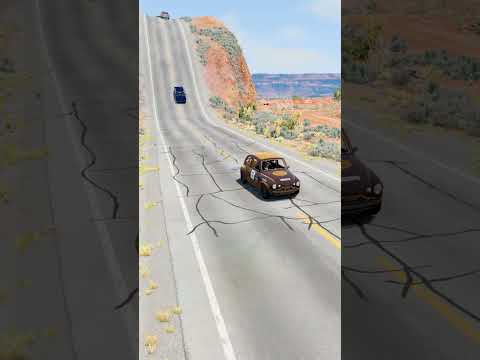 Flatbed Truck McQueen | Transportation with Truck - Pothole vs Car #53| BeamNG.Drive Gameplay
