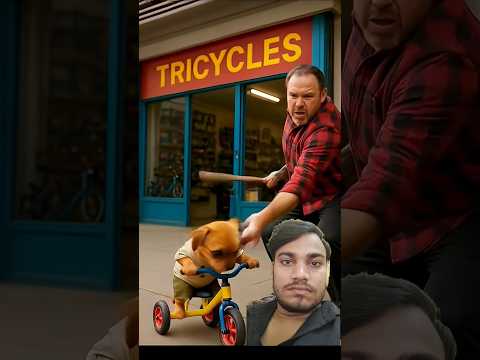 Poor puppy beaten for cycling #shortsfeed #shorts #animals #dog #dogshorts #animal #emotional #viral