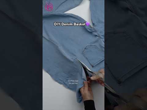DIY Denim Basket ♻️ #diy
