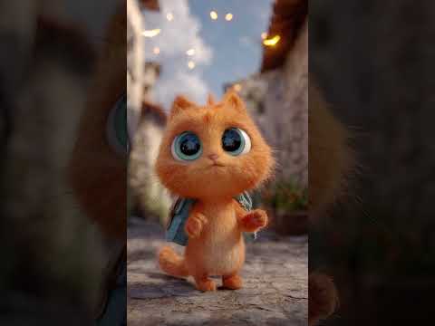 قطة تنظر إلى السماء و تستعد لمغامرة جديدة