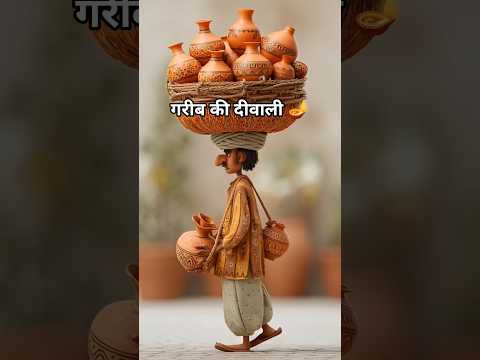 गरीब की दीवाली 🪔। poor family's Diwali 🎇. #shorts #aianimation #cartoon #kahani #diwali